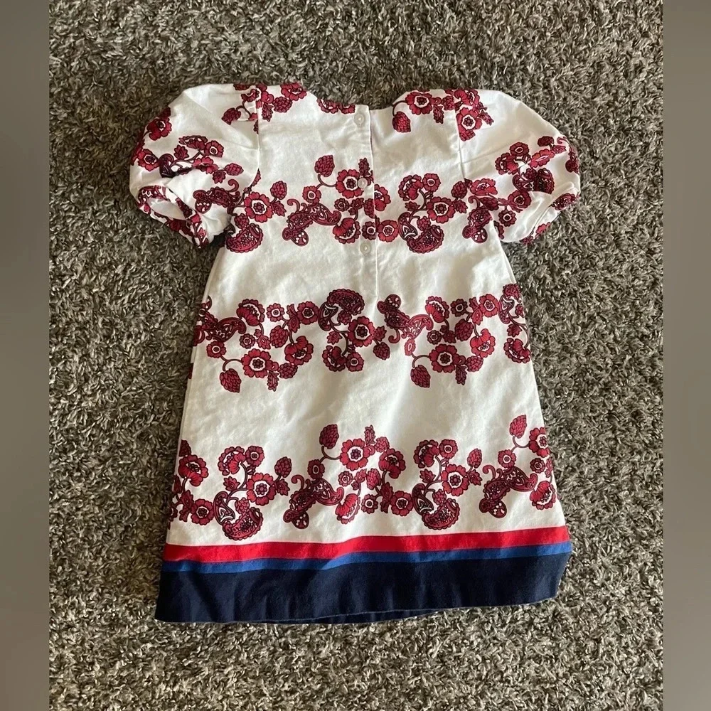 Janie and Jack Red Floral Paisley Dress
